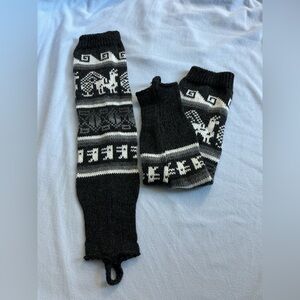 Peruvian Alpaca blend leg warmers. Hand made. NWOT